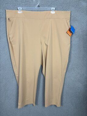 Columbia Women's Beige 3X Regular Pull-On Pants Omni-Shade Elastic Waist NWT's